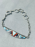 Excellent Vintage Native American Navajo Turquoise Sterling Silver Link Bracelet-Nativo Arts