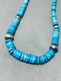 What A Beauty! Santo Domingo Turquoise Sterling Silver Necklace-Nativo Arts