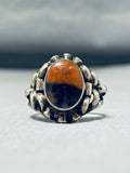 Unique Vintage Native American Navajo Petrified Wood Sterling Silver Ring-Nativo Arts