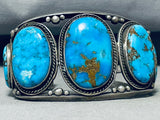 Museum Rare Turquoise Deposit Sterling Silver Vintage Native American Navajo Bracelet-Nativo Arts