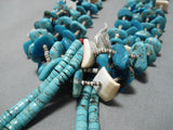 Chunky Dunky Vintage Navajo Turquoise Native American Jacla Necklace Old-Nativo Arts