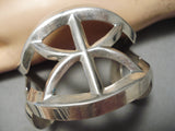 Expressive Vintage Navajo Sterling Silver Bracelet Native American Old-Nativo Arts