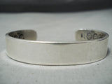 Importasnt Ray Adakai Vintage Native American Navajo Sterling Silver Bracelet Cuff-Nativo Arts