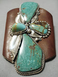 One Of The Best Vintage Native American Navajo Royston Turquoise Sterling Silver Ketoh Bracelet-Nativo Arts