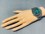 Johnny Johnson Vintage Native American Navajo Rare Turquoise Sterling Silver Bracelet-Nativo Arts