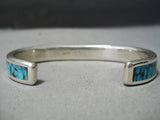 One Of Best Vintage Native American Zuni Spiderweb Turquoise Sterling Silver Bracelet-Nativo Arts
