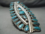 Amazing Native American Navajo Turquoise Cluster Sterling Silver Ring-Nativo Arts