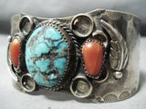 Authentic Vintage Native American Navajo Blue Diamond Turquoise Sterling Silver Bracelet-Nativo Arts
