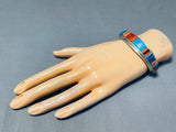 Outstanding Vintage Native American Navajo Turquoise Sterling Silver Bracelet Signed-Nativo Arts