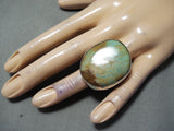 Enormous Vintage Native American Navajo Royston Turquoise Sterling Silver Ring-Nativo Arts