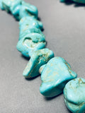 274 Grams Nugget Turquoise Vintage Native American Navajo Necklace-Nativo Arts