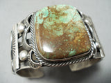 Jeff James Vintage Native American Navajo Royston Turquoise Sterling Silver Bracelet-Nativo Arts