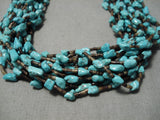 One Of The Finest Native American Navajo Turquoise Heishi Necklace Old-Nativo Arts