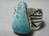 Important Vintage Native American Zuni Simplicio Turquoise Sterling Silver Ring-Nativo Arts