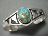 Marvelous Vintage Native American Navajo Royston Turquoise Sterling Silver Bracelet Old-Nativo Arts