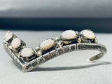 Gorgeous Vintage Native American Navajo Mother Of Pearl Sterling Silver Bracelet-Nativo Arts