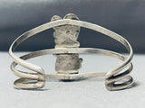 Incredible Swirl Vintage Native American Navajo Turquoise Snake Eyes Sterling Silver Bracelet-Nativo Arts