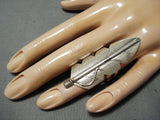 Spectacular Navajo Sterling Silver Feather Ring Native American-Nativo Arts
