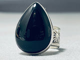 Ben Begaye (d.) Native American Navajo Black Onyx Sterling Silver Ring-Nativo Arts