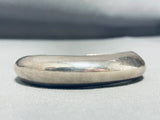 Orville Tsinnie Authentic Vintage Native American Navajo Thick Sterling Silver Bracelet-Nativo Arts