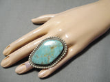 Important Huge Men's Navajo Sterling Silver Native American Ring-Nativo Arts