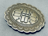 Detailed Vintage Native American Navajo Will Mariano Sterling Silver Buckle-Nativo Arts