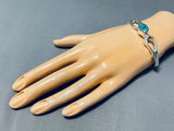 Phenomenal Native American Navajo Spiderweb Turquoise Sterling Silver Bracelet-Nativo Arts