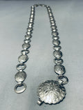 Native American Hand Hammered Early Vintage Navajo Sterling Silver Concho Belt-Nativo Arts