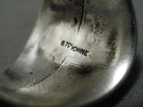 Important Vintage Native American Navajo Benny Touchine Turquoise Sterling Silver Ring Old-Nativo Arts