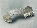 Pueblo Vintage Native American Navajo Geomtric Sterling Silver Bracelet-Nativo Arts