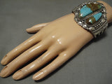One Of Biggest Best Vintage Native American Navajo Royston Turquoise Sterling Silver Bracelet-Nativo Arts