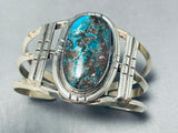 Very Important Bisbee Turquoise Vintage Native American Navajo Sterling Silver Bracelet-Nativo Arts