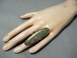 Outstanding Vintage Native American Navajo Royston Turquoise Sterling Silver Ring Old-Nativo Arts