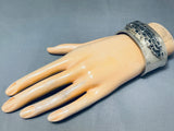 Doug Etsitty Handmade Pueblo Vintage Native American Navajo Sterling Silver Bracelet-Nativo Arts