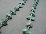 Marvelous Vintage Native American Navajo Graduating Turquoise Nugget Sterling Silver Necklace-Nativo Arts
