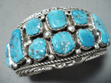 Marie Thompson Navajo Native American Turquoise Sterling Silver Bracelet-Nativo Arts