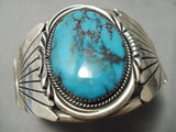 One Of Best Vintage Native American Navajo Old Morenci Turquoise Sterling Silver Bracelet-Nativo Arts