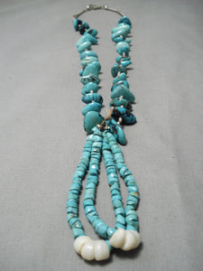 Opulent Vintage Navajo Old Jacla Turquoise Necklace Native American-Nativo Arts