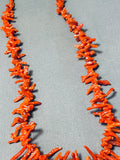 Native American Impressive Santo Domingo Coral Sterling Silver Necklace-Nativo Arts
