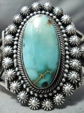 Unforgettable Navajo Damale Turquoise Sterling Silver Bracelet Native American-Nativo Arts