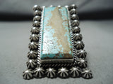 Massive San Felipe 8 Turquoise Sterling Silver Ring-Nativo Arts