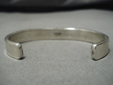 Important Vintage Native American Navajo Bruce Morgan Hand Wrought Sterling Silver Bracelet-Nativo Arts