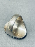 Exceptional Vintage Native American Navajo Turquoise Sterling Silver Ring-Nativo Arts
