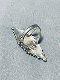 Fantastic Vintage Native American Zuni Blue Gem Turquoise Sterling Silver Ring-Nativo Arts
