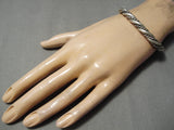 Wonderful Vintage Navajo Woven Sterling Silver Native American Bracelet-Nativo Arts