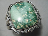 One Of The Best Ever Vintage Native American Navajo Cerrillos Turquoise Sterling Silver Bracelet-Nativo Arts
