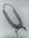 Sensational Vintage Native American Navajo Turquoise Sterling Silver Squash Blossom Necklace-Nativo Arts