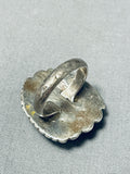One Of The Best Ever Vintage Native American Navajo Damale Turquoise Sterling Silver Ring-Nativo Arts