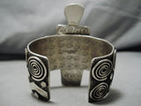 One Of Best Native American Navajo Alex Sanchez Turquoise Sterling Silver Bracelet-Nativo Arts