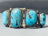 Godber Turquoise Very Rare Vintage Native American Navajo Sterling Silver Bracelet-Nativo Arts